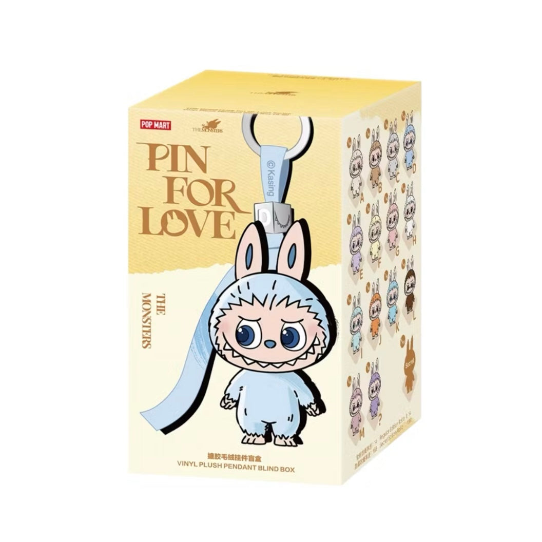 Pop Mart Labubu The Monsters Pin for Love Series Vinyl Plush Pendant (A-M) Single Blind Box