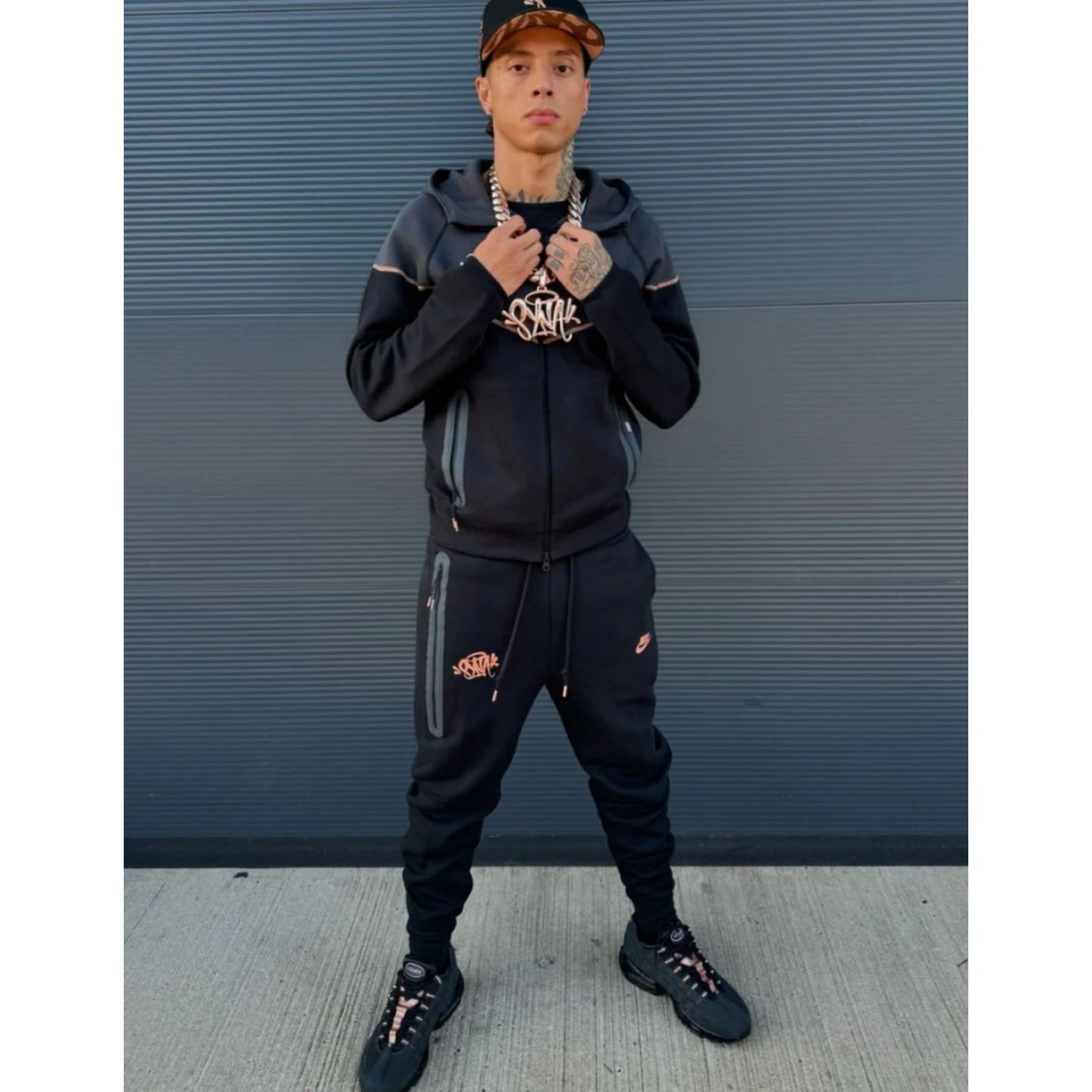 Nike Tech Fleece Tracksuit x Syna World x Central Cee (Black Rose Gold)