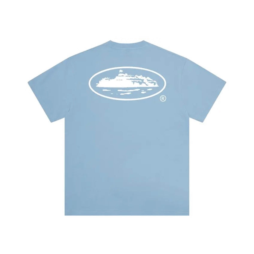 Corteiz OG Island Logo Tee Baby Blue
