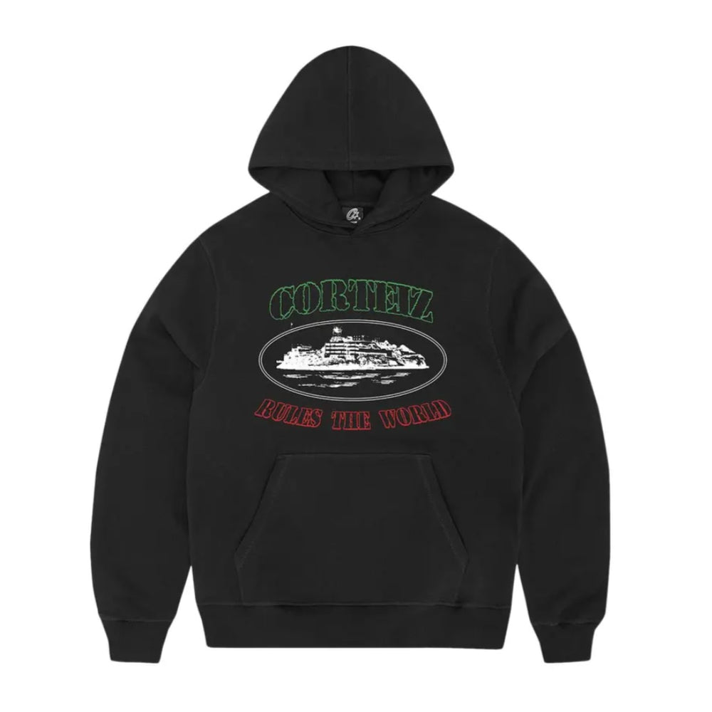 Corteiz Alcatraz Italia Hoodie Black