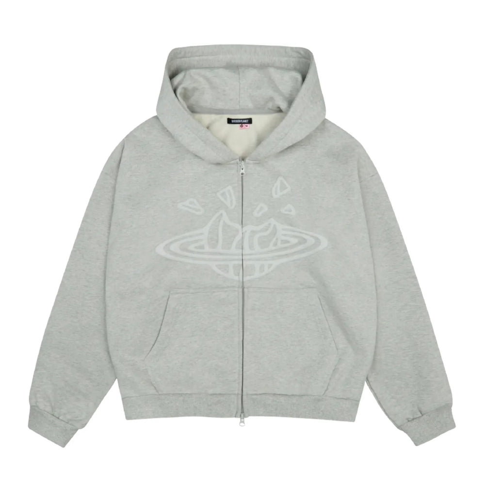 
                  
                    Broken Planet Market Ash Heather Grey Zip Up Hoodie
                  
                