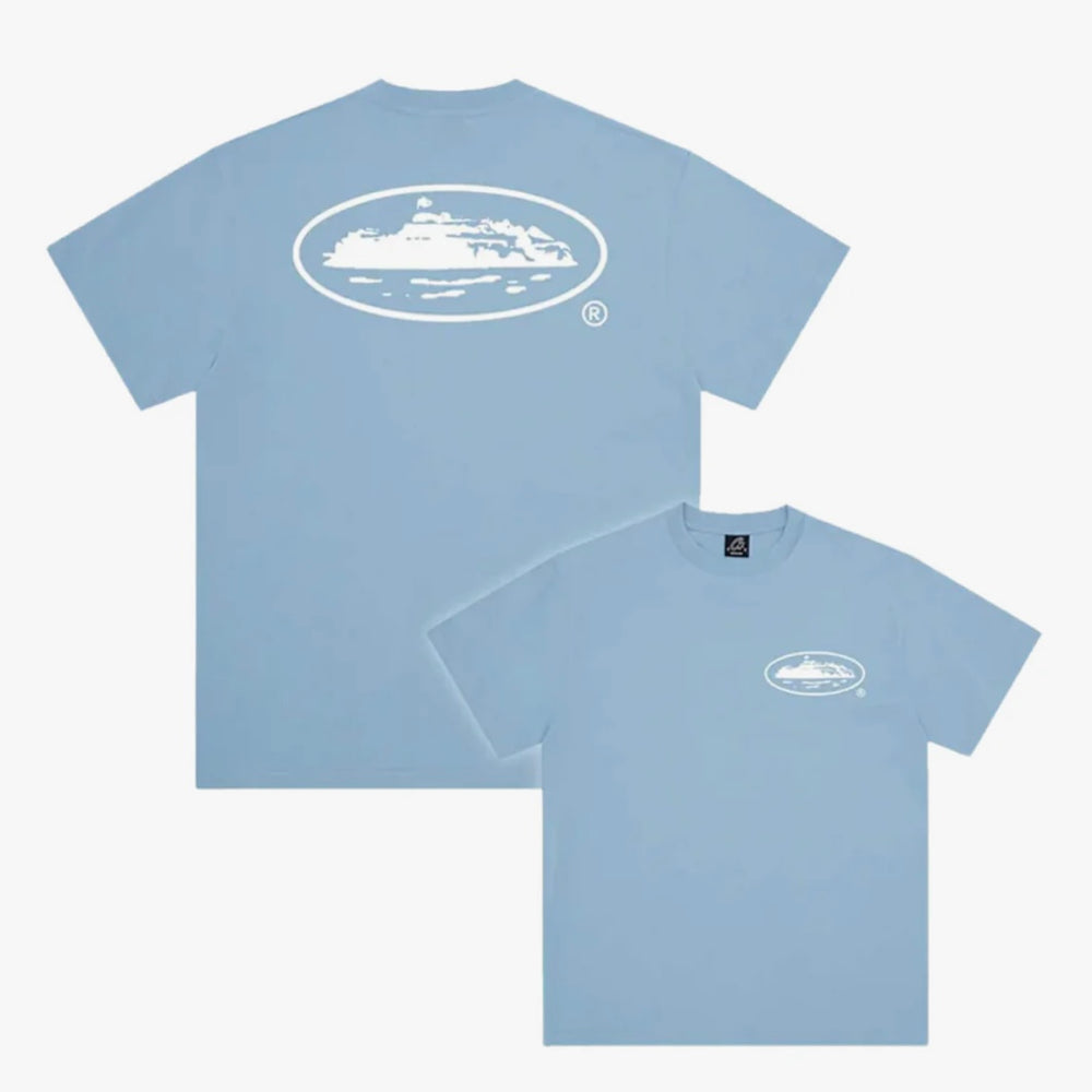 Corteiz OG Island Logo Tee Baby Blue