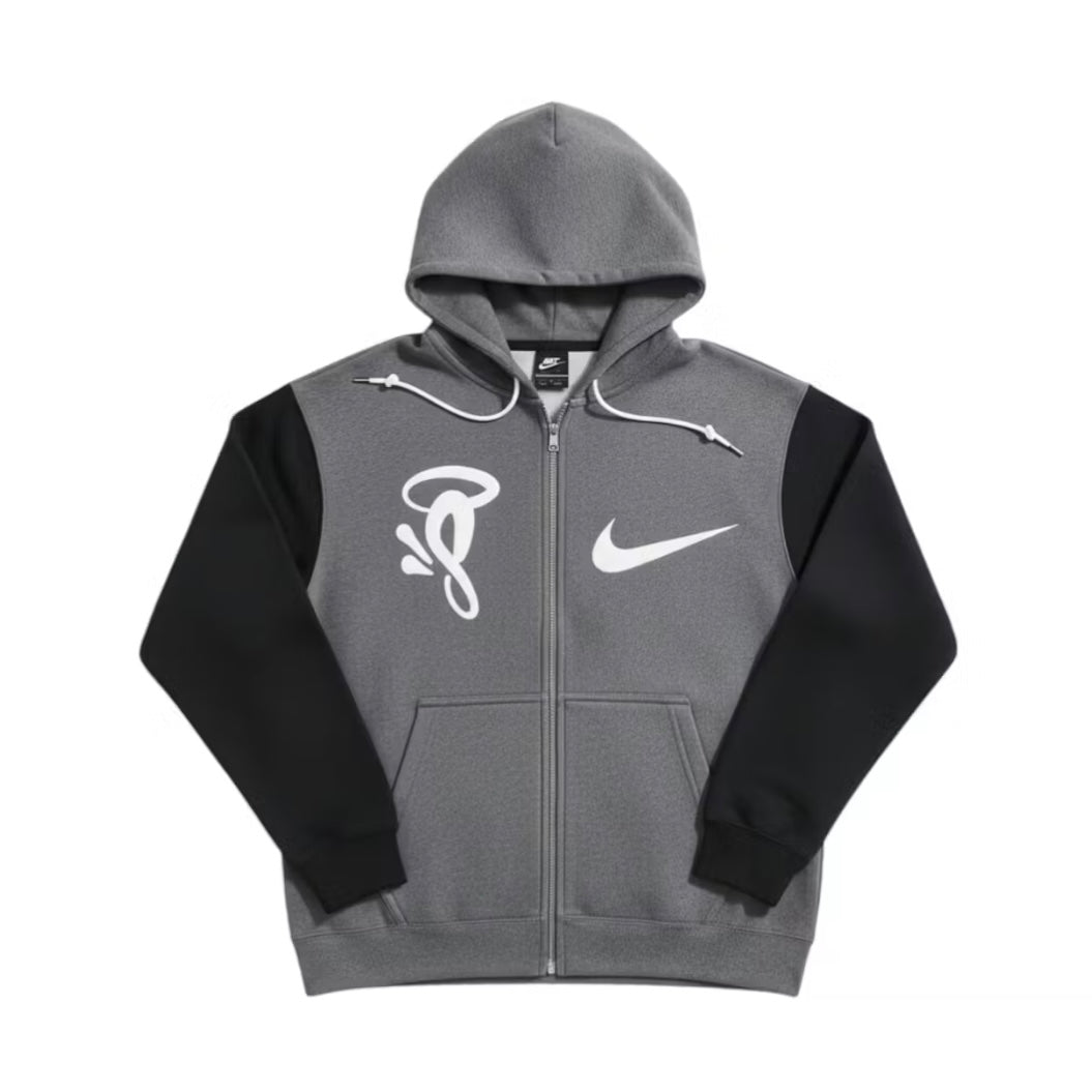 Nike x Syna World x Central Cee Solo Swoosh Fleece Full-Zip Hoodie Grey