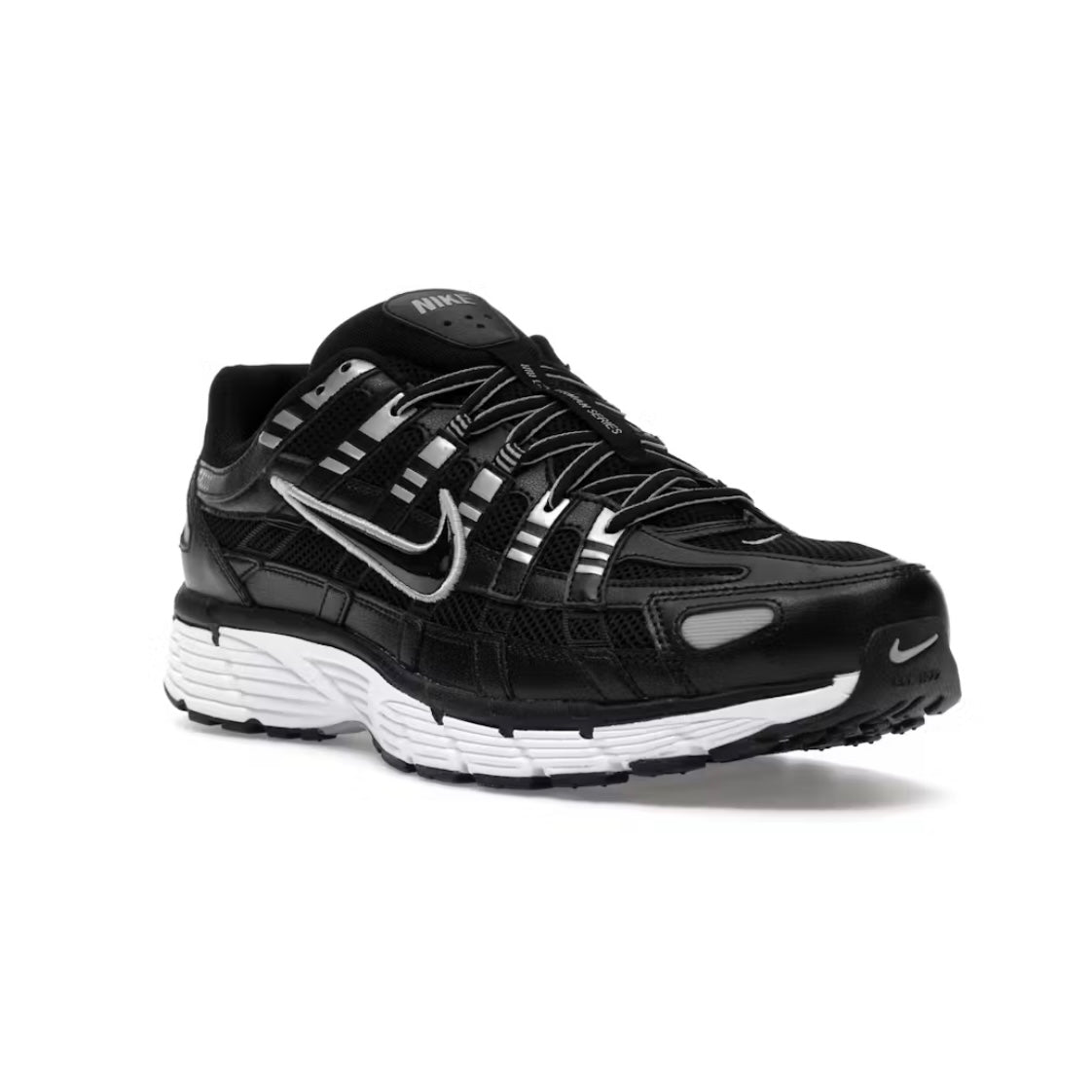 Nike P-6000 Black White Metallic Silver