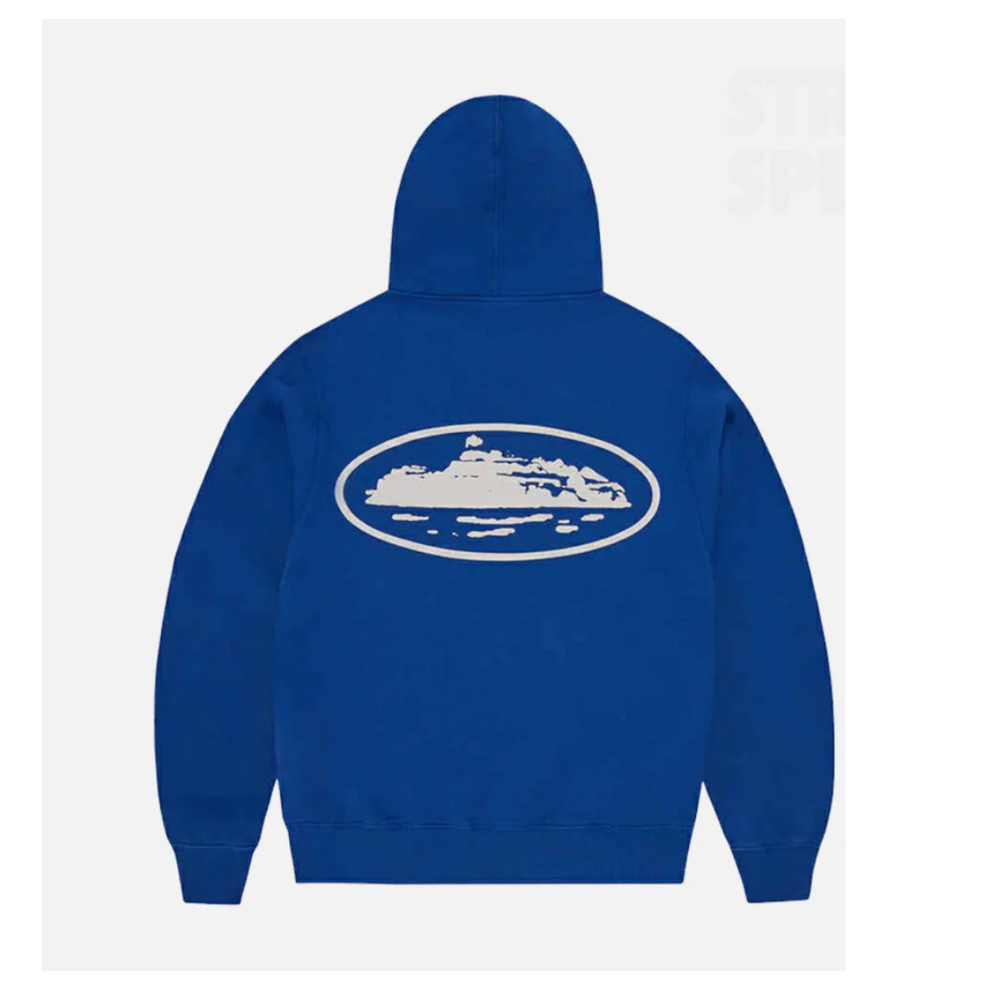 Corteiz Island Puff Print Zip Hoodie Washed Royal