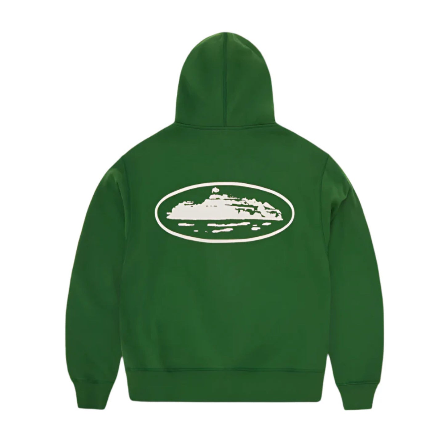 Corteiz Island Puff Print Zip Hoodie Green