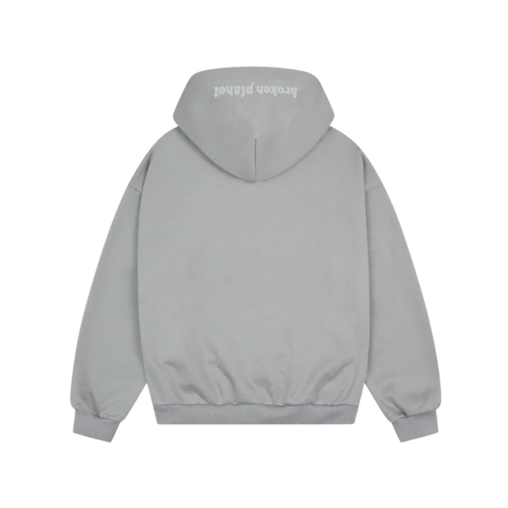 Broken Planet Zip-Up Hoodie Gunmetal Grey
