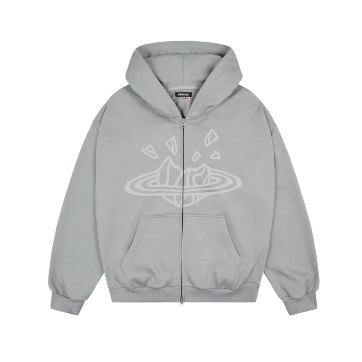 Broken Planet Zip-Up Hoodie Gunmetal Grey