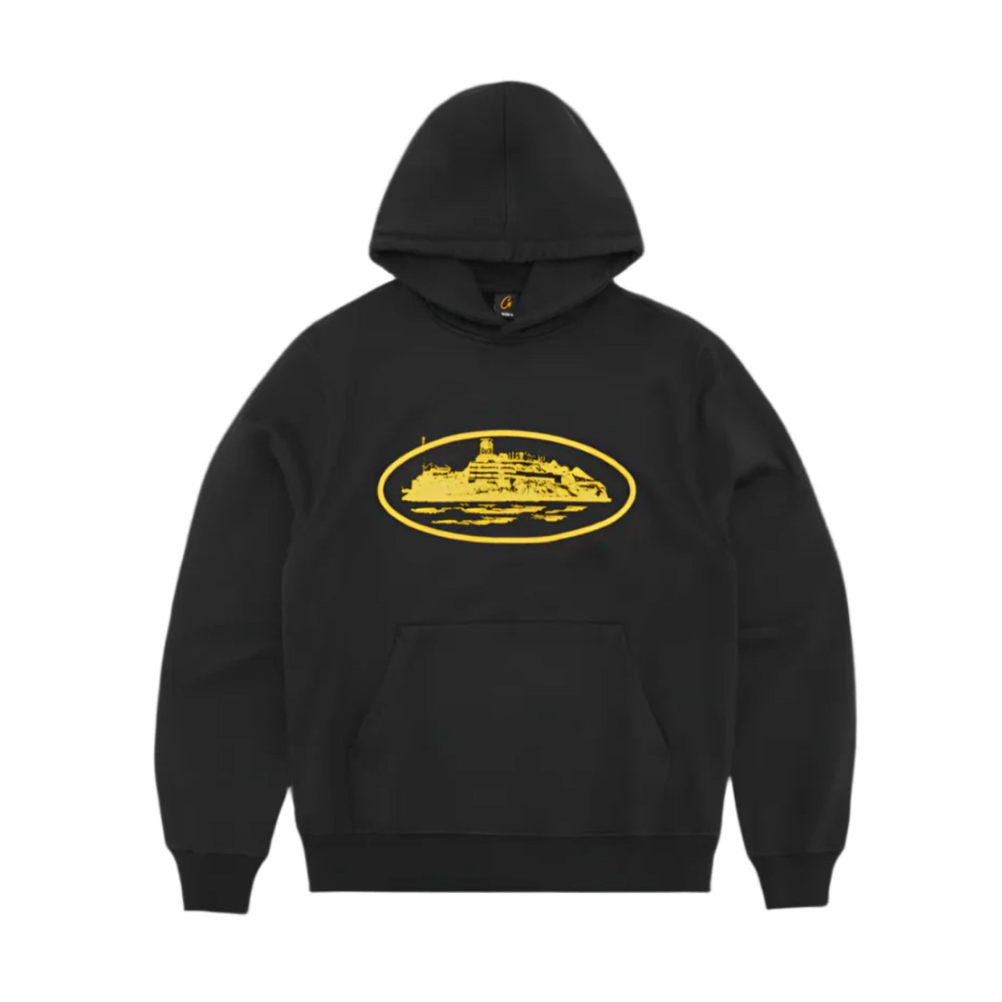Corteiz Alcatraz Hoodie Black Yellow