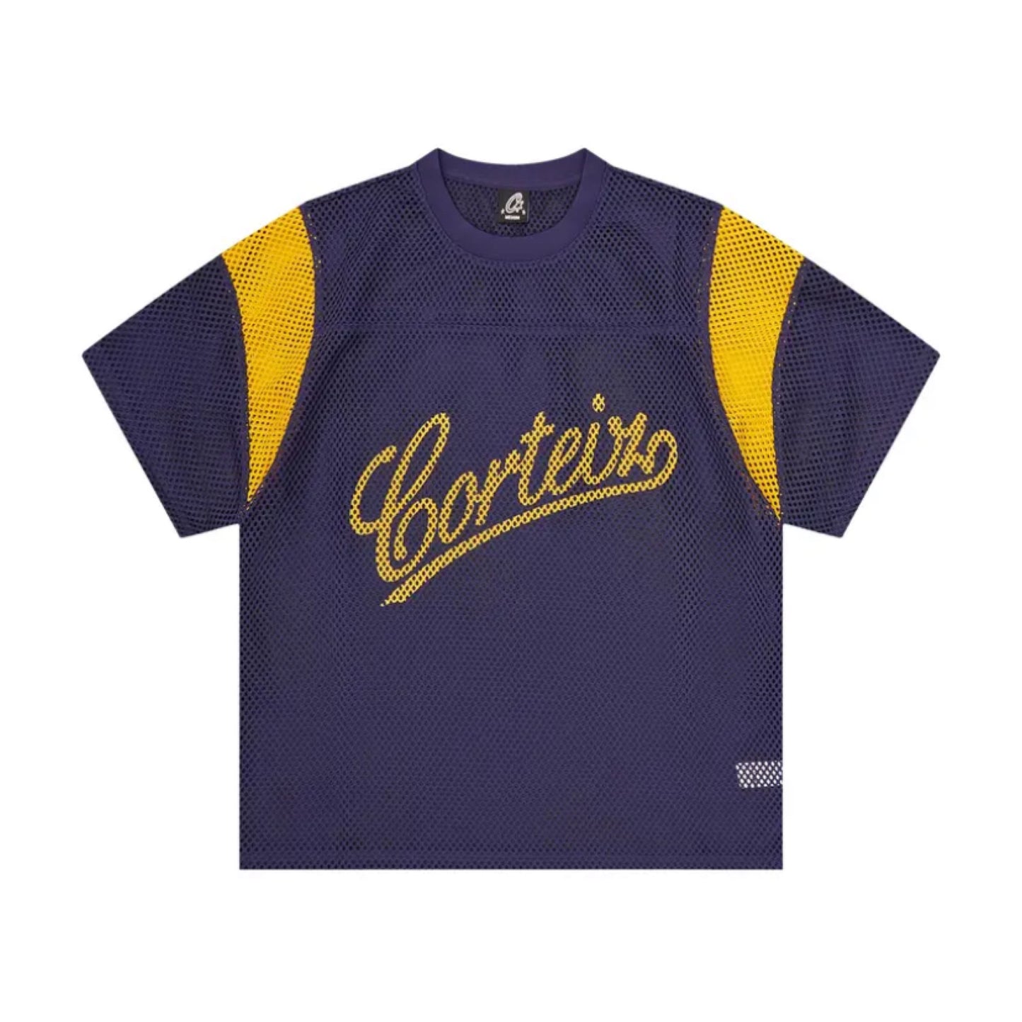 Corteiz Open Mesh Panel Jersey Navy/Yellow