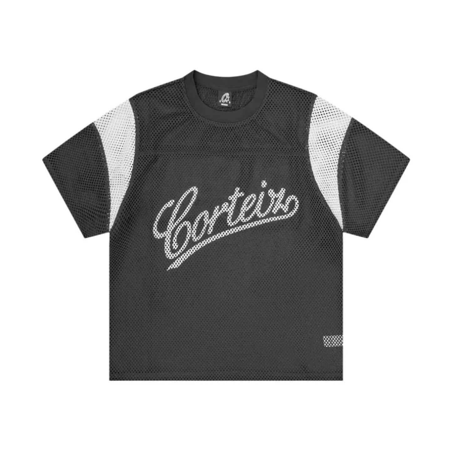 Corteiz Open Mesh Panel Jersey Black/White