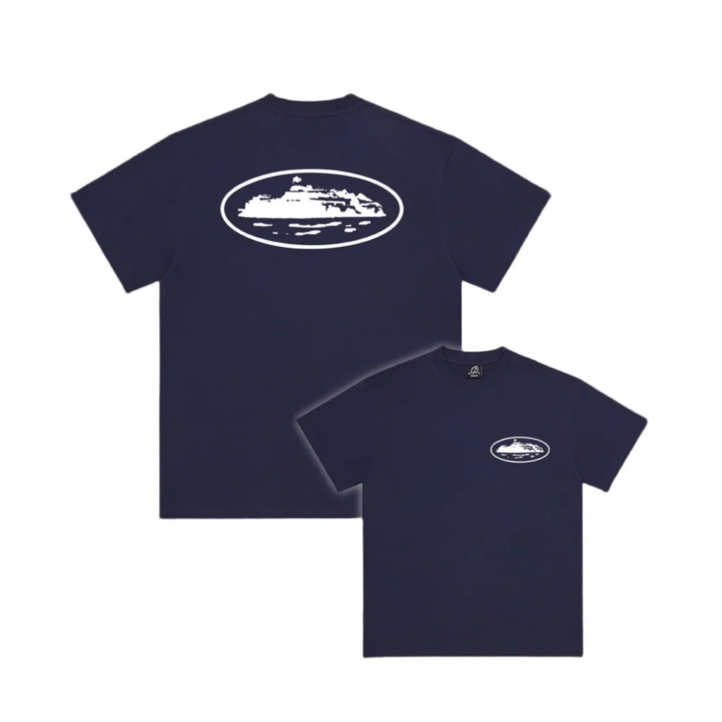 Corteiz OG Island Logo Tee Navy Blue