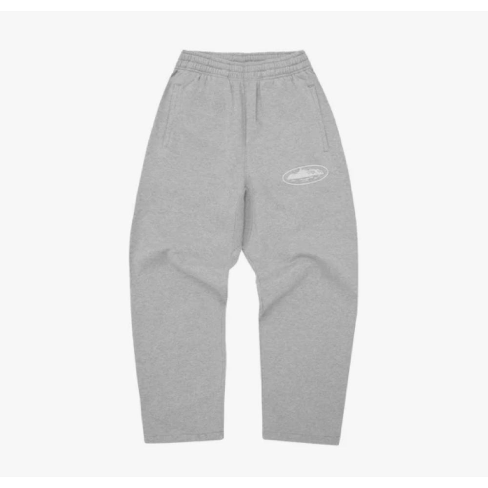 Corteiz Island Puff Print Sweatpants Heather Grey
