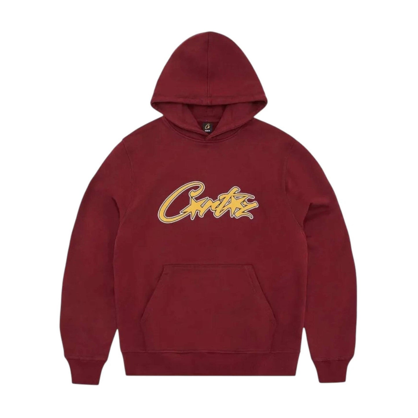 Corteiz Satin Applique Allstarz Hoodie Maroon