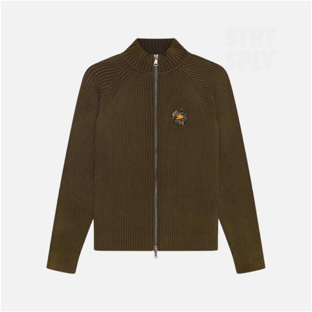 Broken Planet Ribbed Zip-Up Jacket Washed Brown