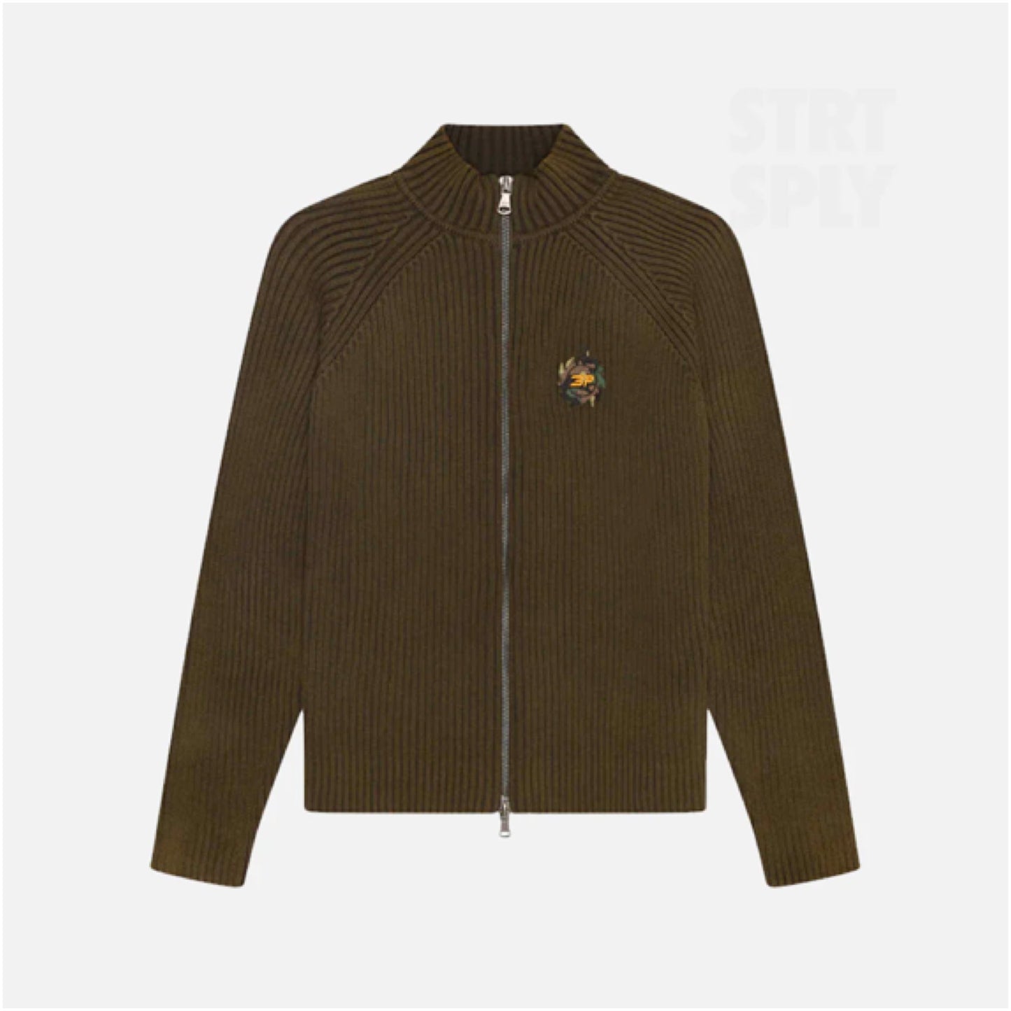 Broken Planet Ribbed Zip-Up Jacket Washed Brown