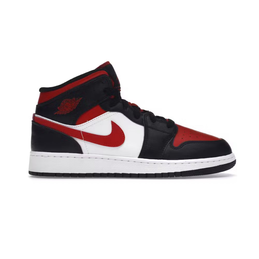 Nike Air Jordan 1 Mid Bred Fire Red Toe