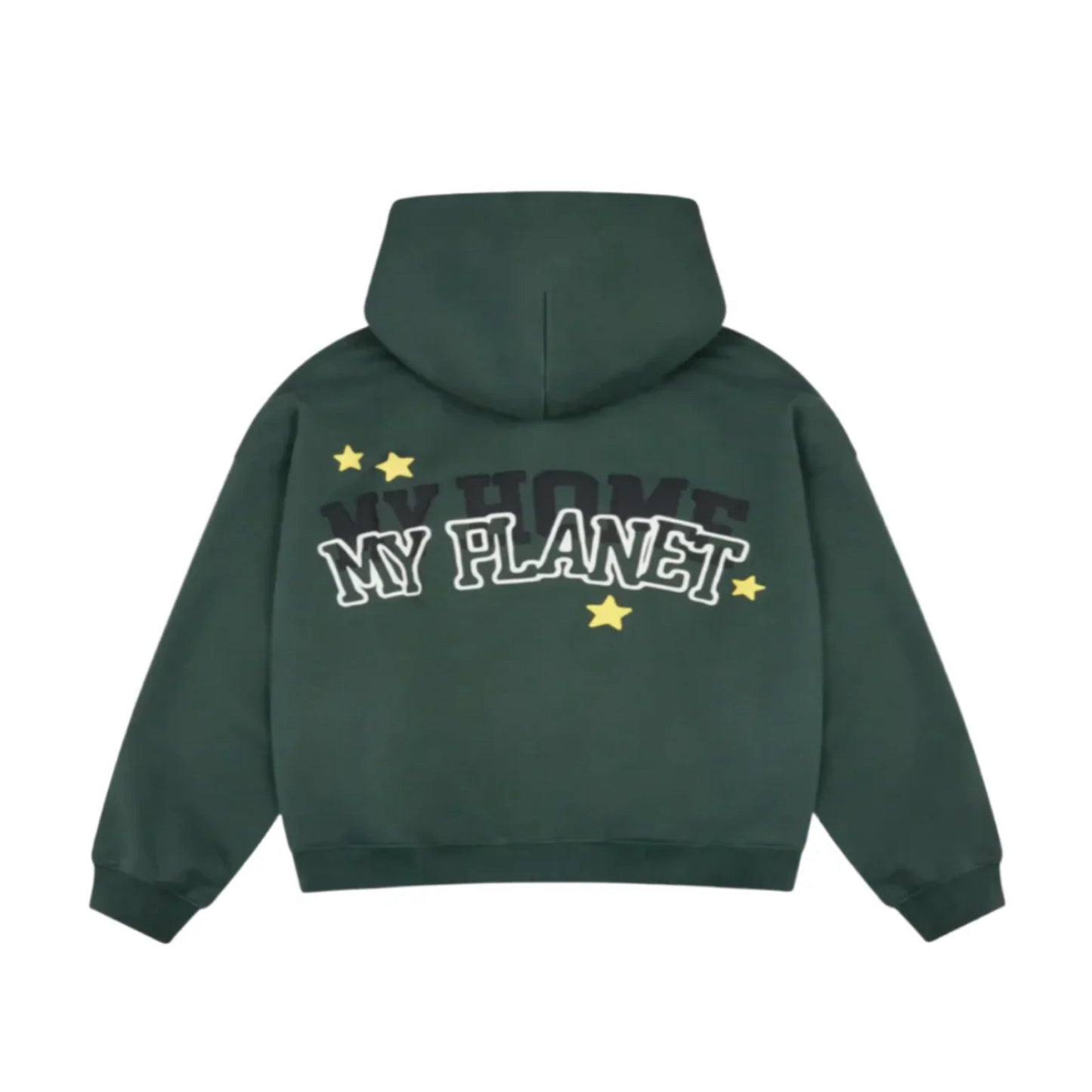 Broken Planet (My Planet) Zip-Up Hoodie Emerald Green