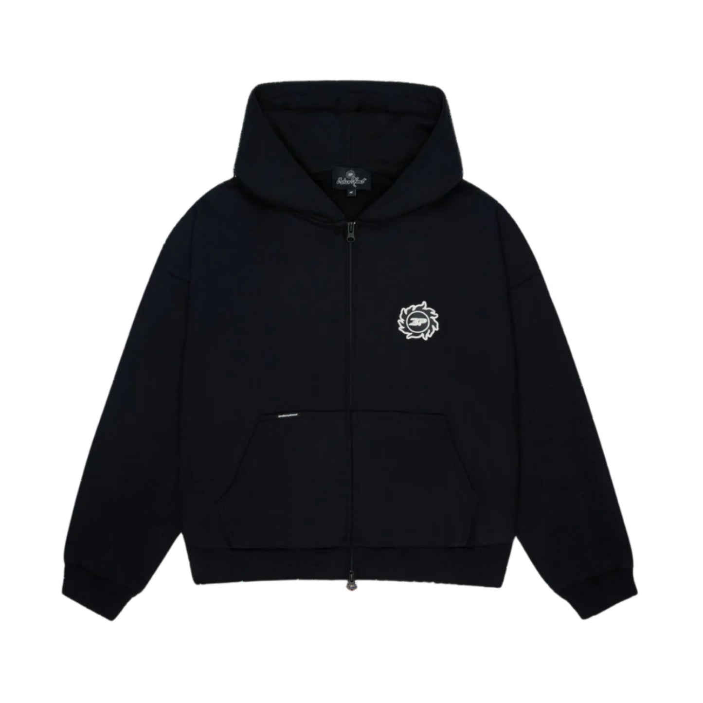 Broken Planet Sun Zip-Up Hoodie Midnight Black