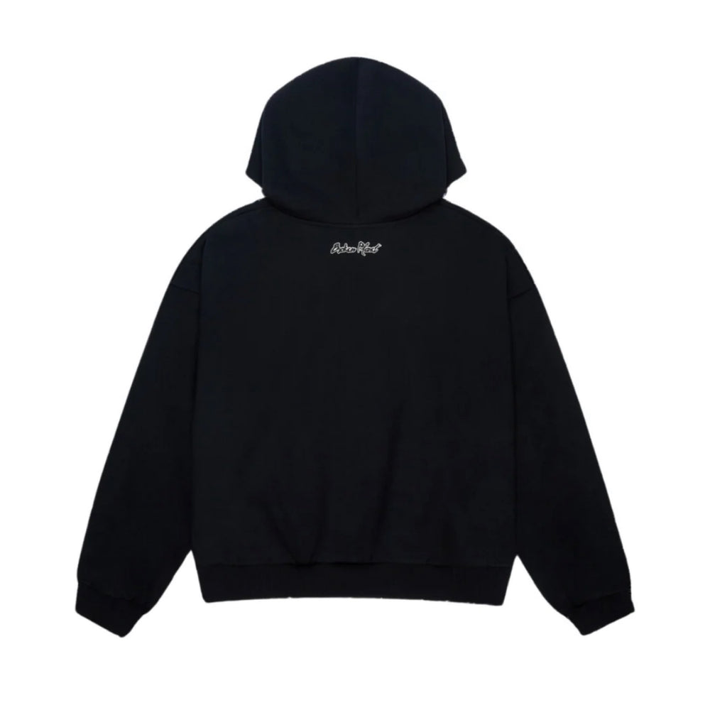 Broken Planet Sun Zip-Up Hoodie Midnight Black