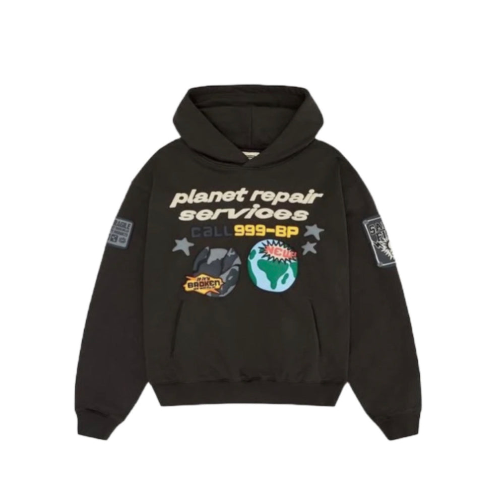 Broken Planet Market Repair Services Hoodie Soot Black