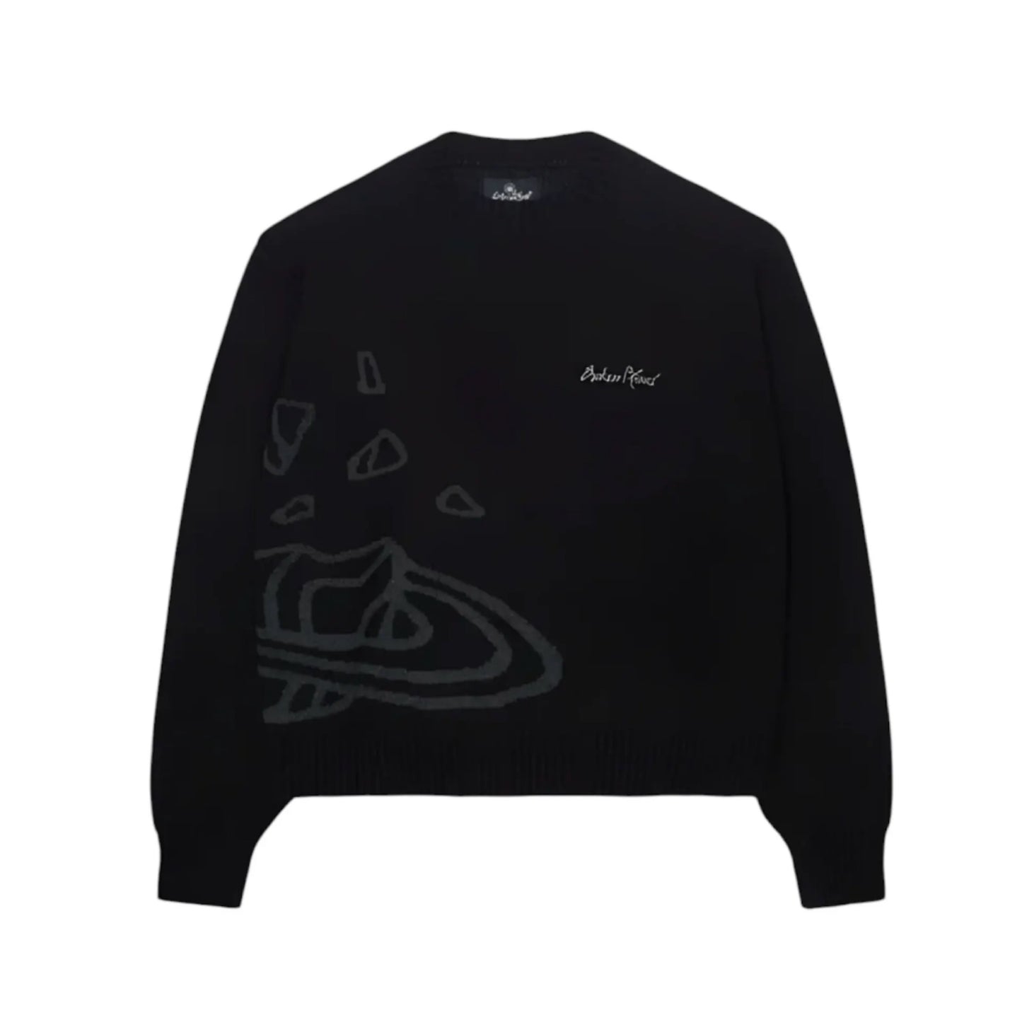 Broken Planet Knit Sweater Midnight Black